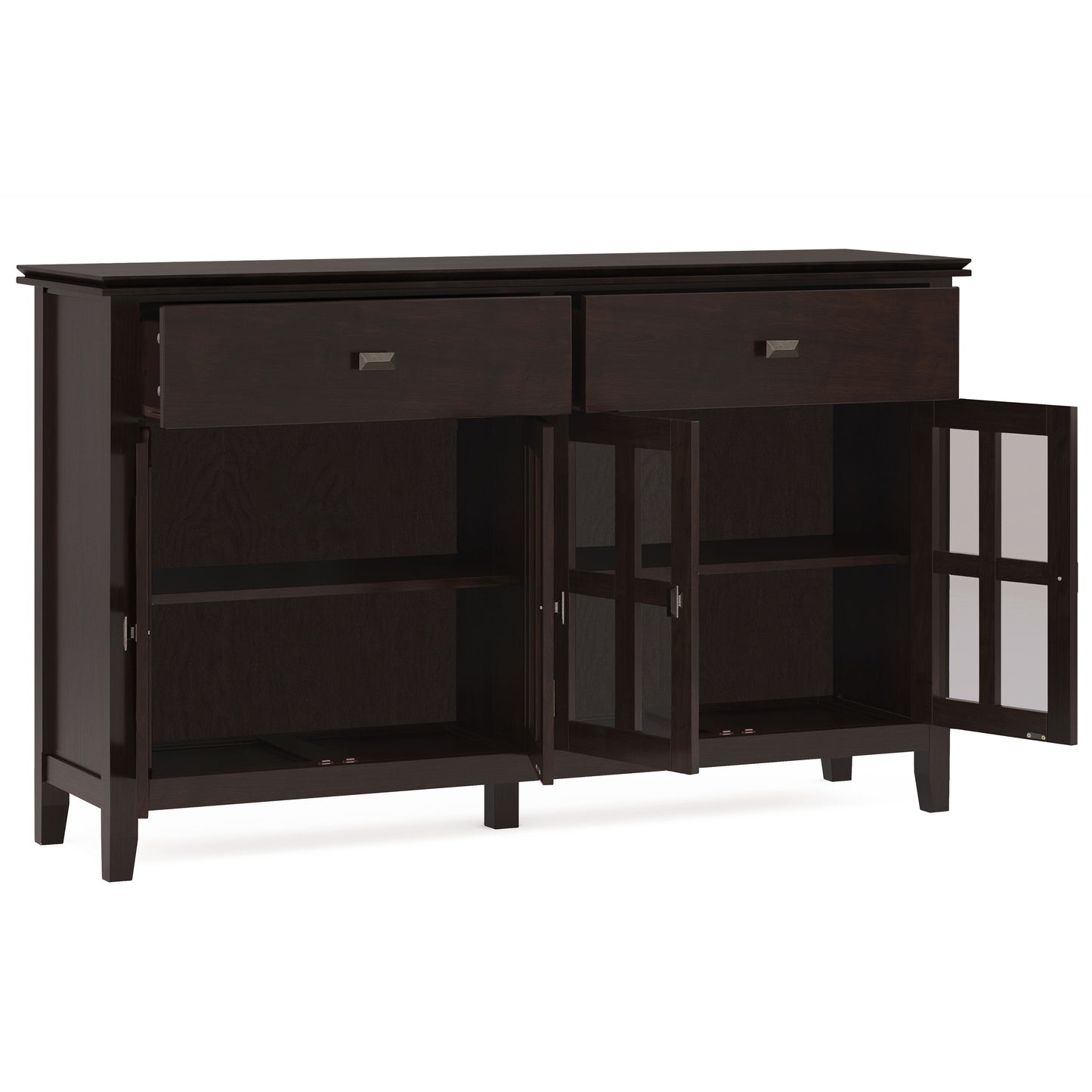 Artisan - Large 4 Door Sideboard Buffet - Dark Chestnut Brown