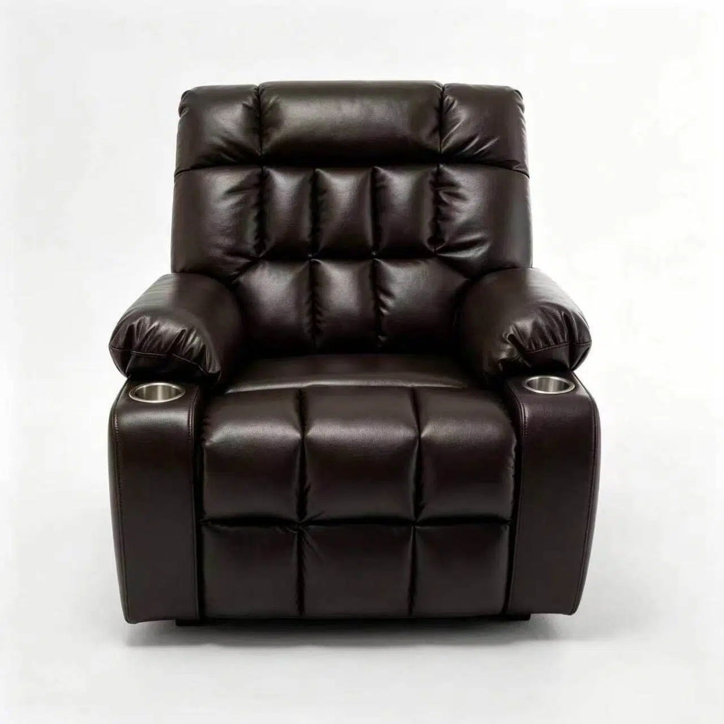 Lift Chair With Heat & Massage, 2 Pockets, 2 Cup Holders, Dual Remote - Wine Red