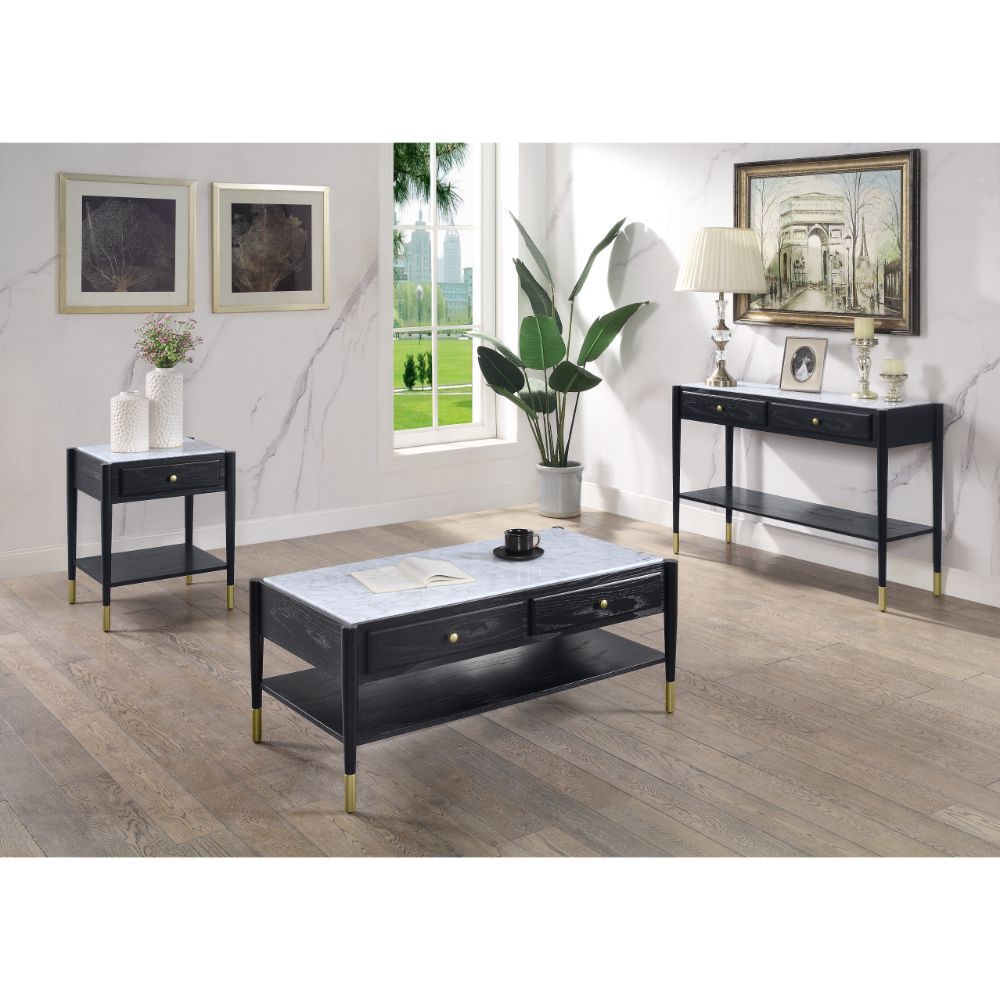 Atalia - Coffee Table - Marble & Black