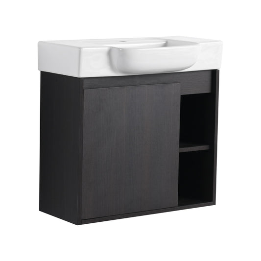 Wall Mounted Bathroom Vanity With Sink, Soft Close Door