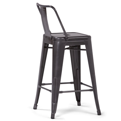 Rayne - Curved Back Metal Stool (Set of 2)