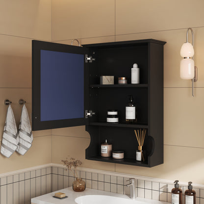 Wall Mounted Bathroom Storage Cabinet With Mirror, Soft Closing Hinges