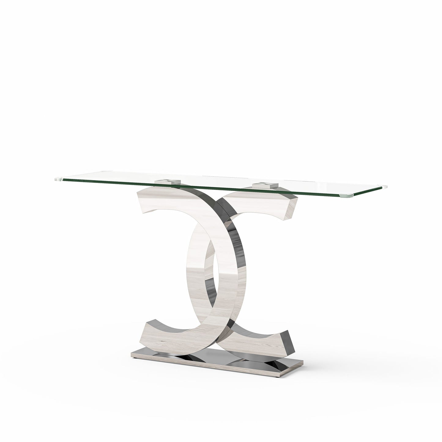 Dual C - Shaped Console Table