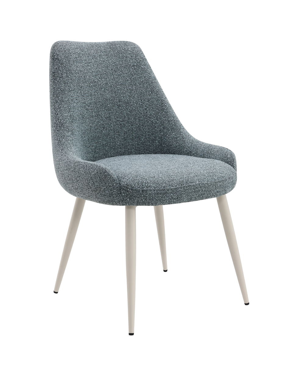 Laela - Boucle Bone Table Side Chair - Light Blue