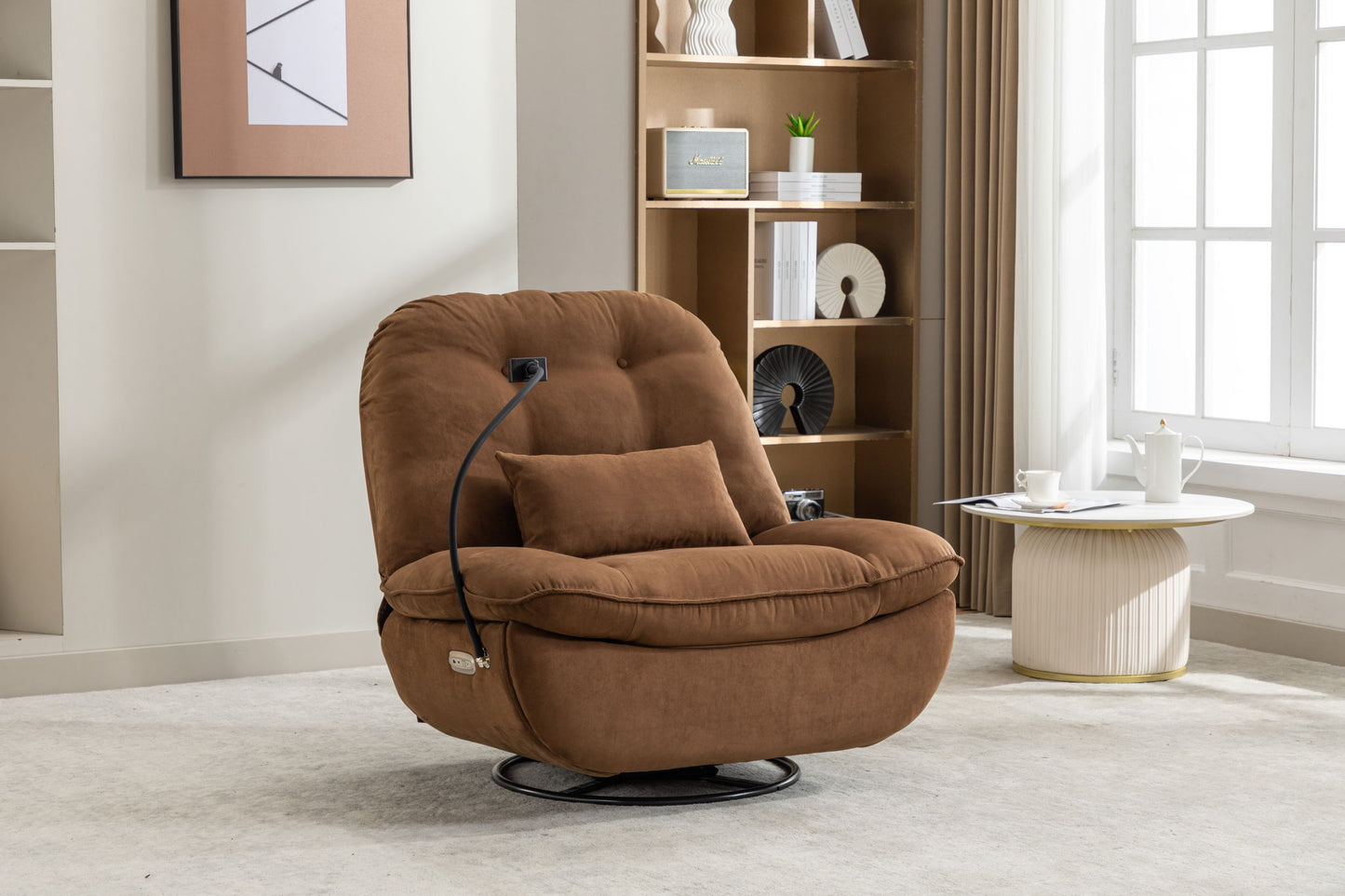 Power Recliner Swivel Glider USB Charger With Bluetooth Music Player, Sleep, Working, Game And Leisure