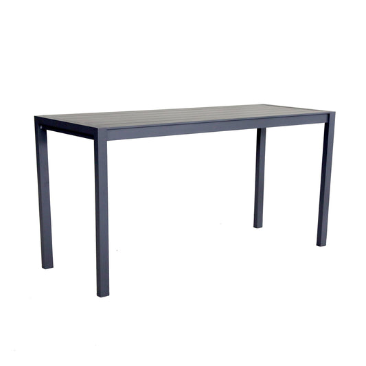 Premium Aluminum Rectangular Bar Table - Pewter