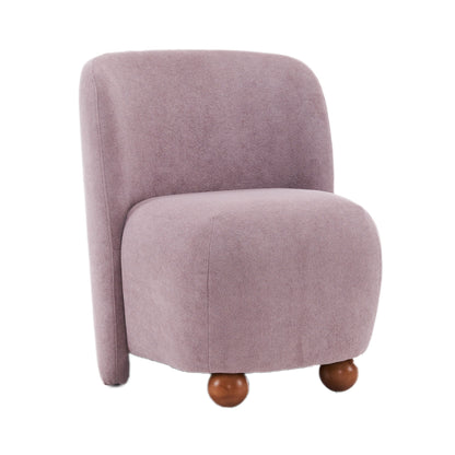 Modern Low Back Accent Upholstered Armless Living Room Chairs, Round Feet