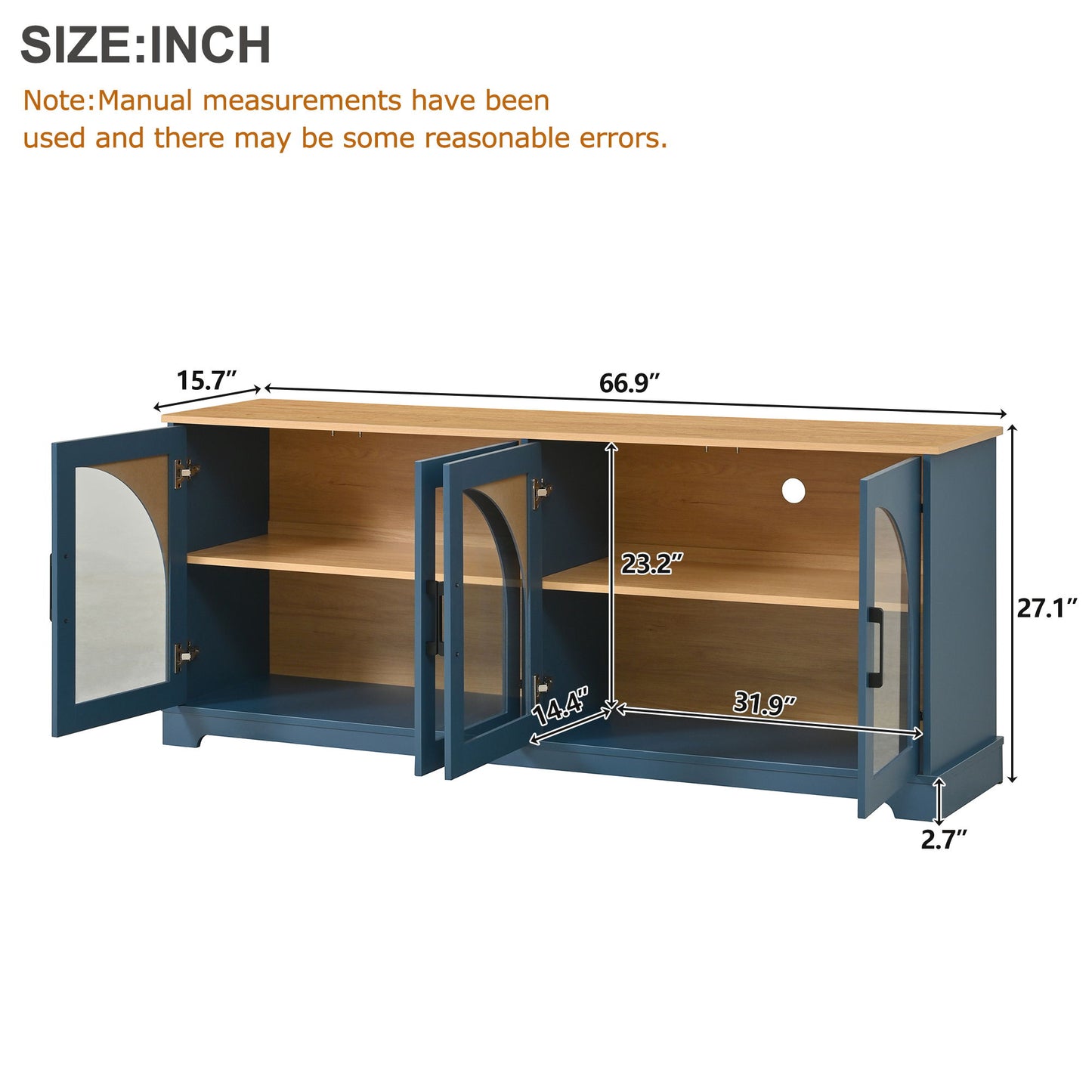 TV Stand With Semi Arched Doors