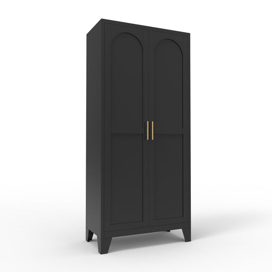 Shapely Doors Cabinet, Metal Storage Cabinet With Doors And Adjustable Shelves
