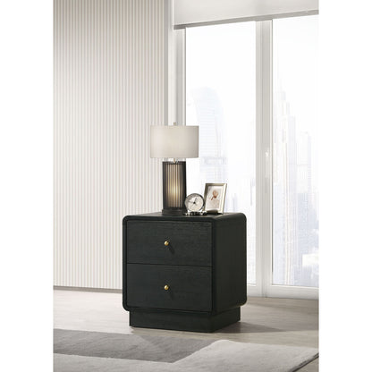 Burton - 2 Drawer Nightstand - Black