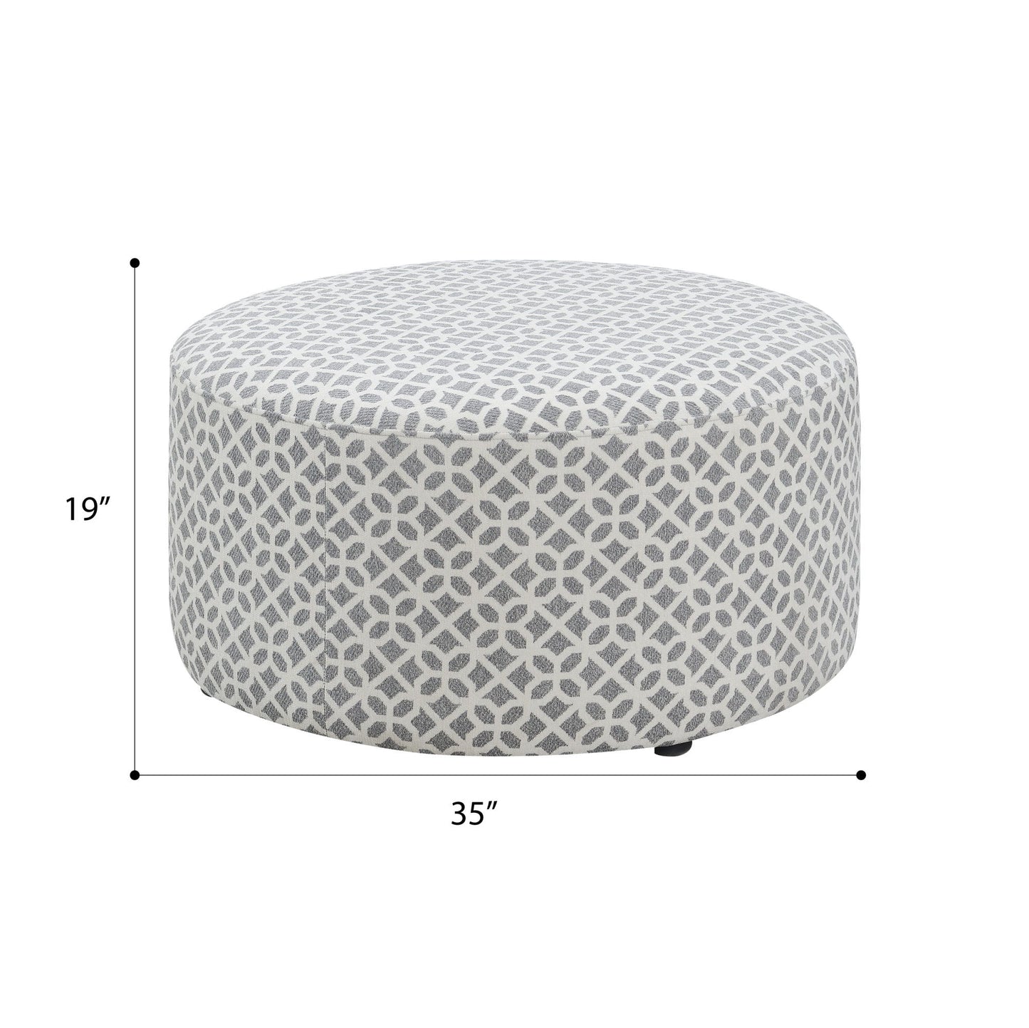 Ranger - Round Ottoman - Gray