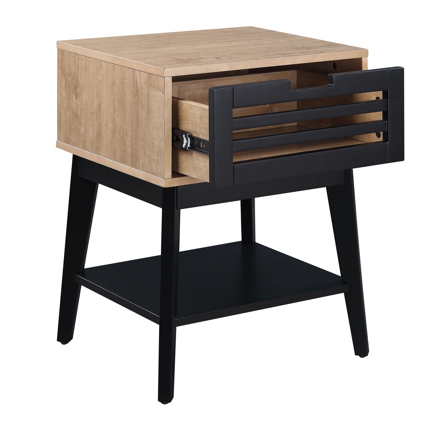 Gamaliel - End Table - Oak & Espresso Finish