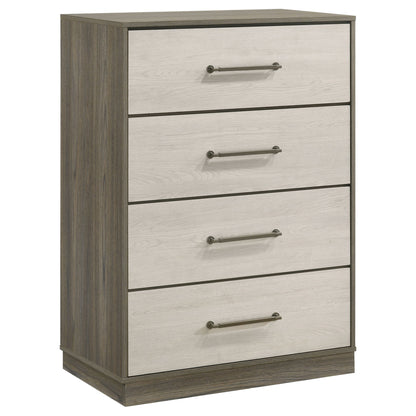 Edmondson - 4 Drawer Chest - Natural / Gray