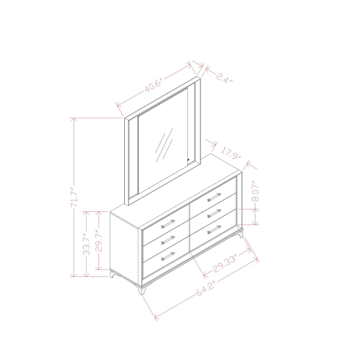 Star - Dresser - White