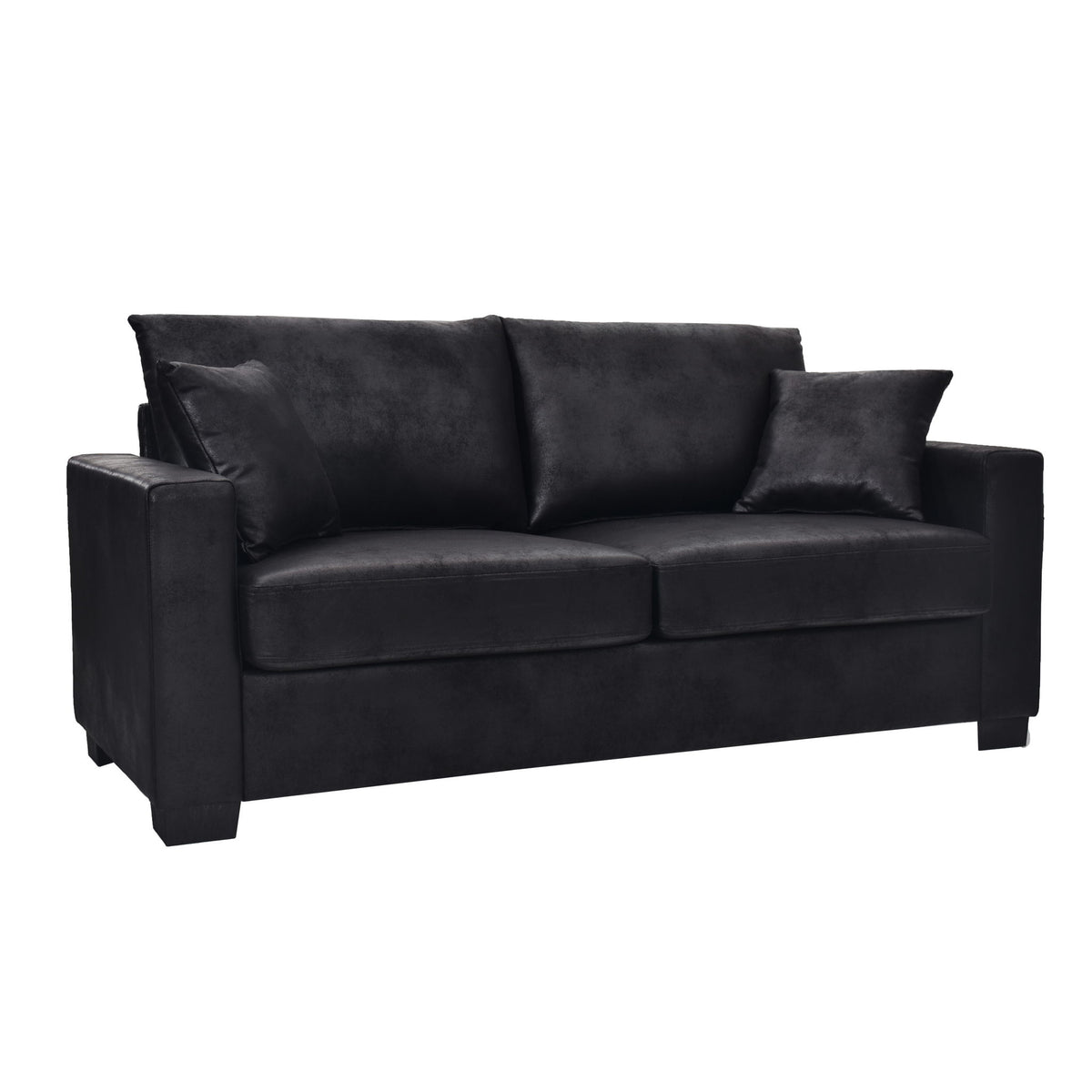 2 Seater Sofa, 2 Throw Pillows For Living Room