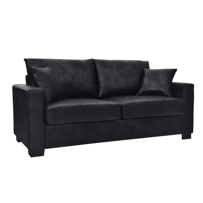 2 Seater Sofa, 2 Throw Pillows For Living Room