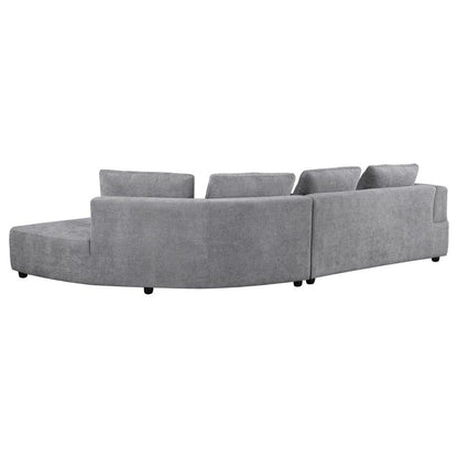 Toscano - 1Upholstered Sectional Sofa - Gray