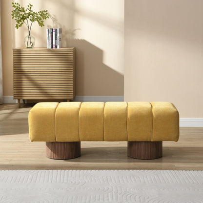 Upholstered Entryway Bench Ottoman