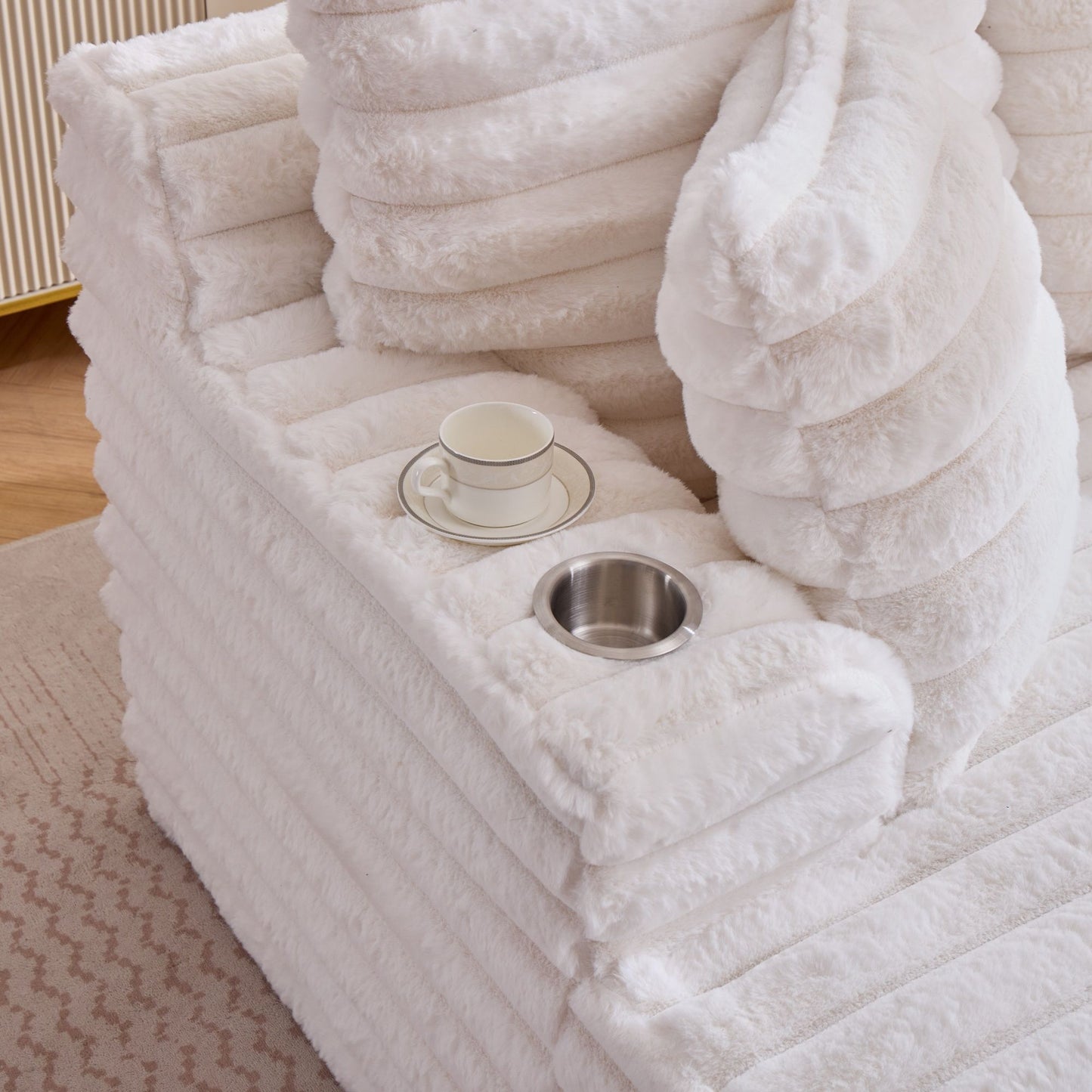Oversized Chaise Lounge Chair Indoor With Pillows For Living Room