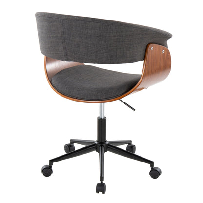 Vintage Mod - Mid-Century Modern Office Chair - Charcoal
