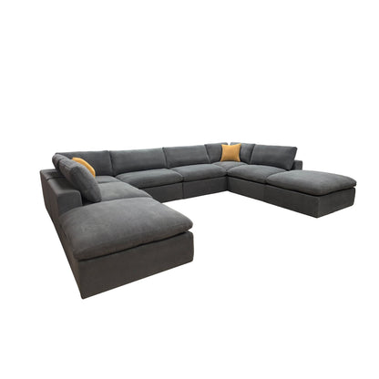 Custom Configuration Modular Sectional & Toss Pillows