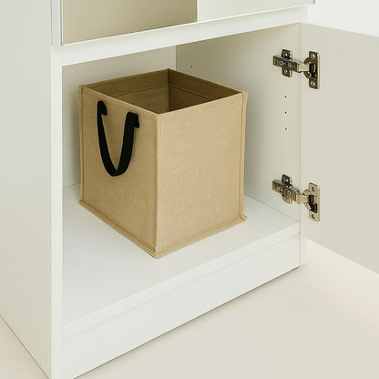 Elise - Modular Wood Closet System With Mirror In Versatile Storage Solution - White