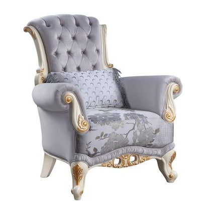 Galelvith - Chair With Pillows - Gray Fabric