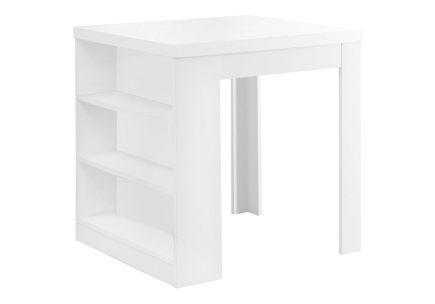 Rectangular Small Dining Table Counter Height For Dining Room - White