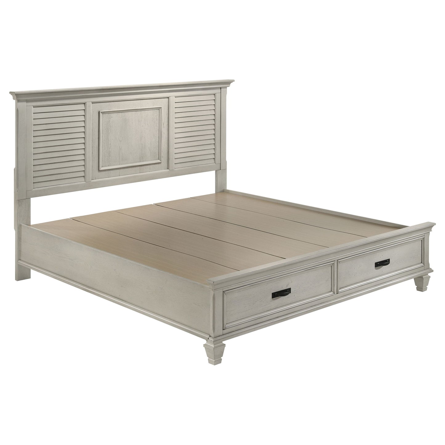 Capistrano - Eastern King Bed With 2 Drawers - White