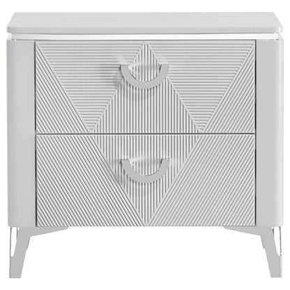 Buckley - 2 Drawer Nightstand - Gloss White