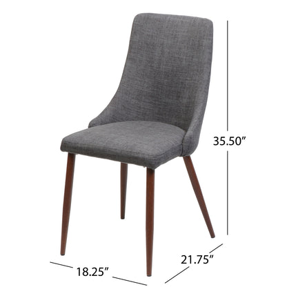 Mid Century Modern Fabric Armless Dining Chair