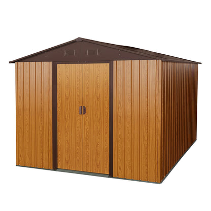 Outdoor Metal Storage Shed With Floor Base