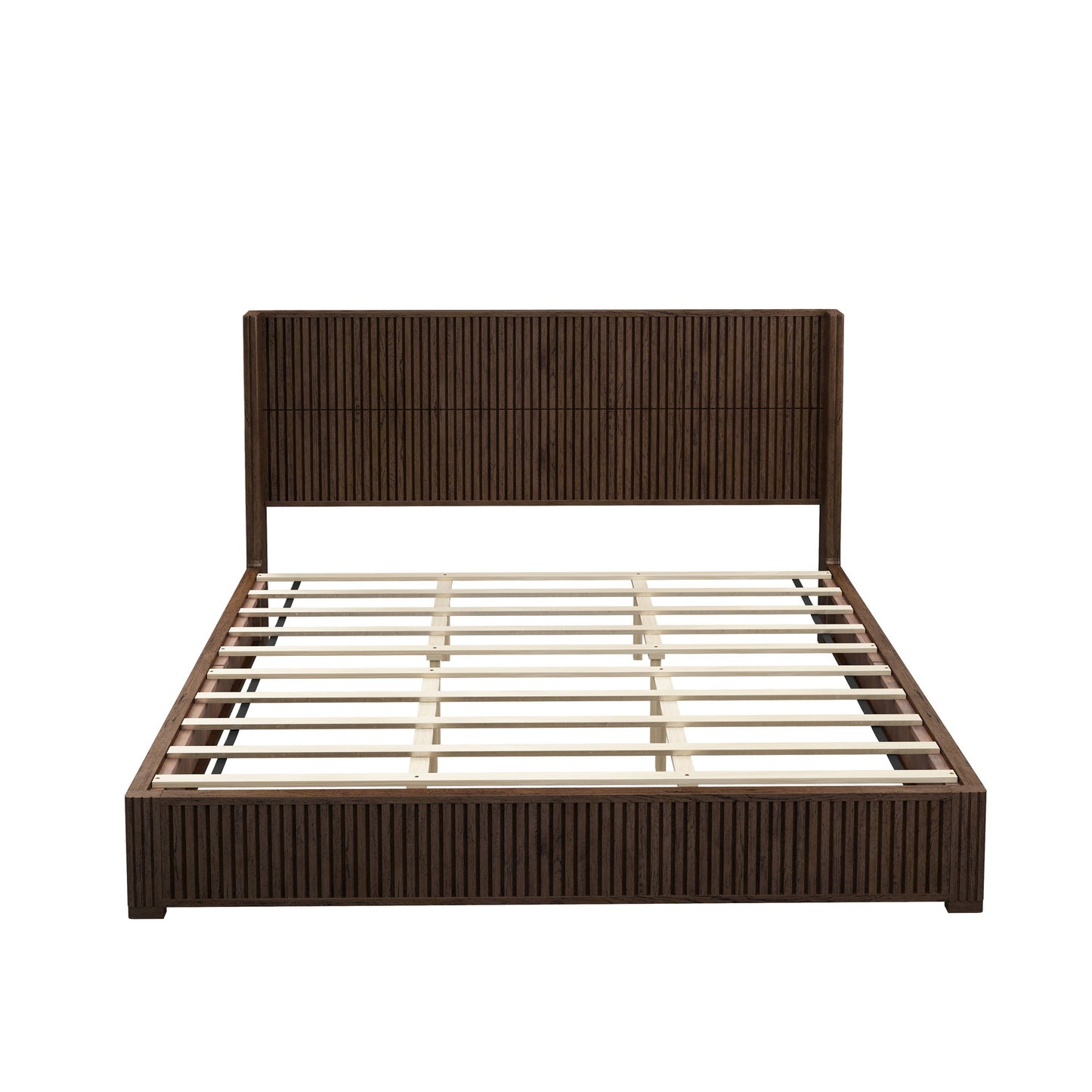 Platform Bed Frame With Headboard, Floor Standing Design