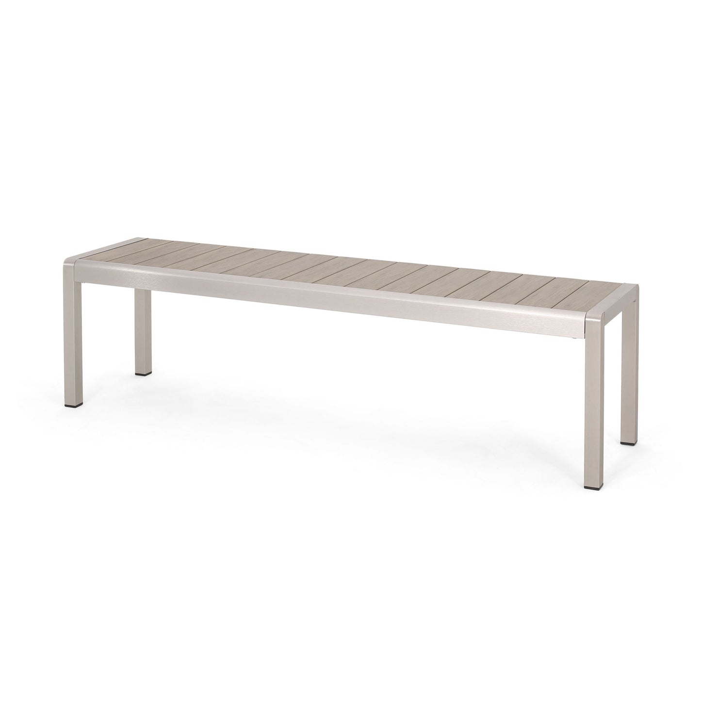 Outdoor Modern Aluminum Dining Bench, Durable And Elegant Design