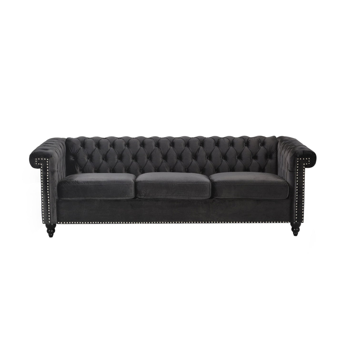 Chesterfield Style 3 Seater Sofa With Deep Button Tufting