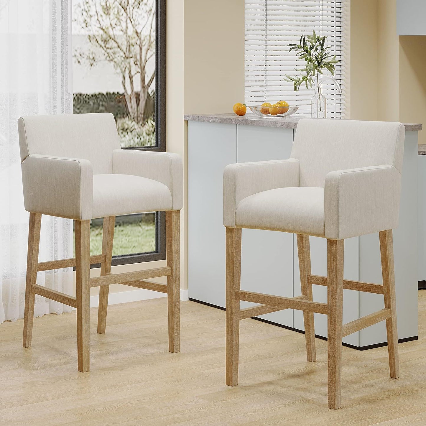Serenitia - Upholstered Counter Chair With Straight Arm