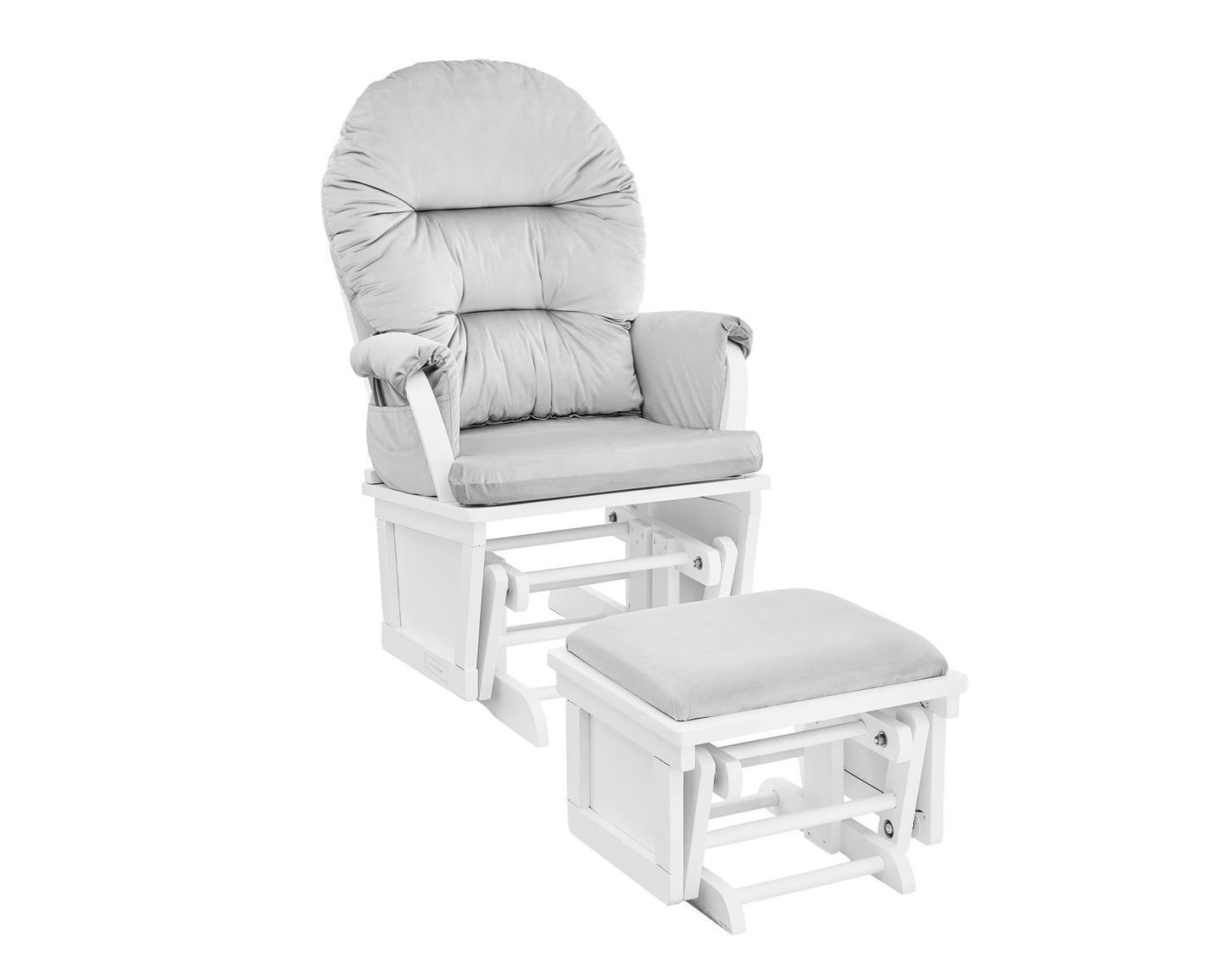 Madison - Glider & Ottoman - White Base