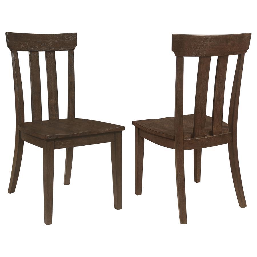 Reynolds - Slat Back Dining Side Chair (Set of 2) - Brown Oak