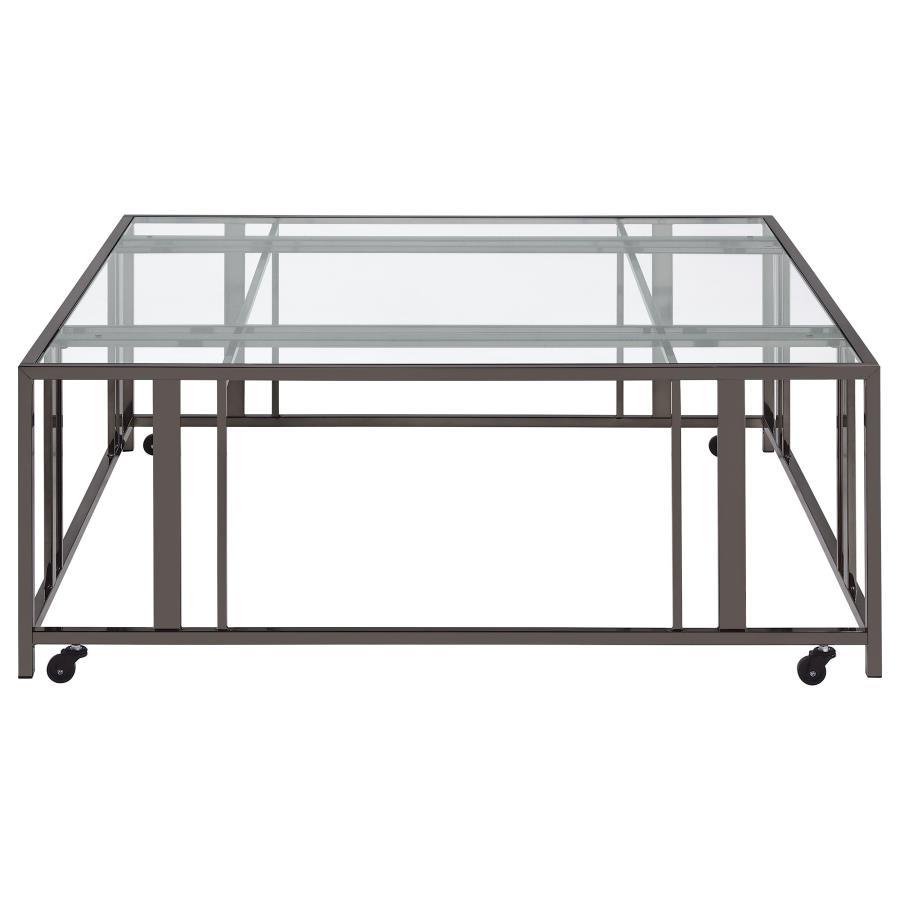 Adri - Square Glass Coffee Table Top - White
