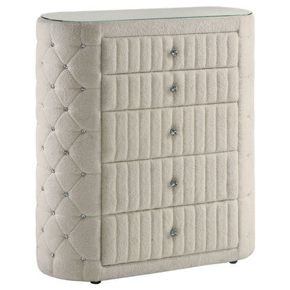 Santiago - 5 Drawer Chest Of Drawers - Ivory