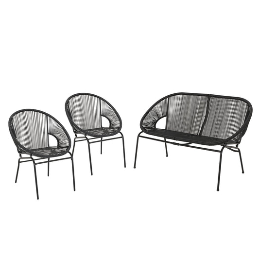 Nusa - Outdoor Patio 3 Piece Chat Set