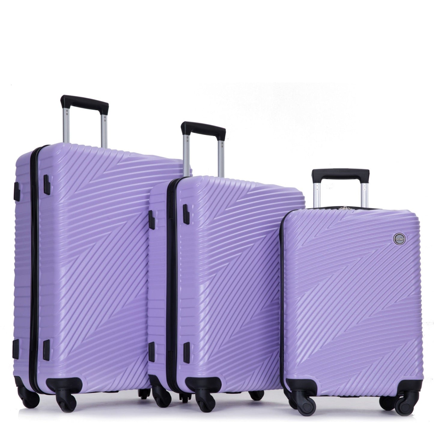 3 Piece Luggage Sets Lightweight Suitcase With Two Hooks, Spinner Wheels,