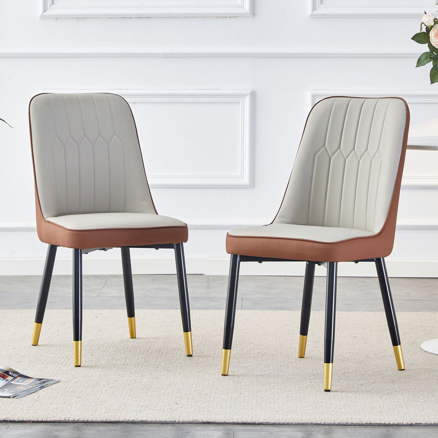 Modern Dining Chair With Metal Leg