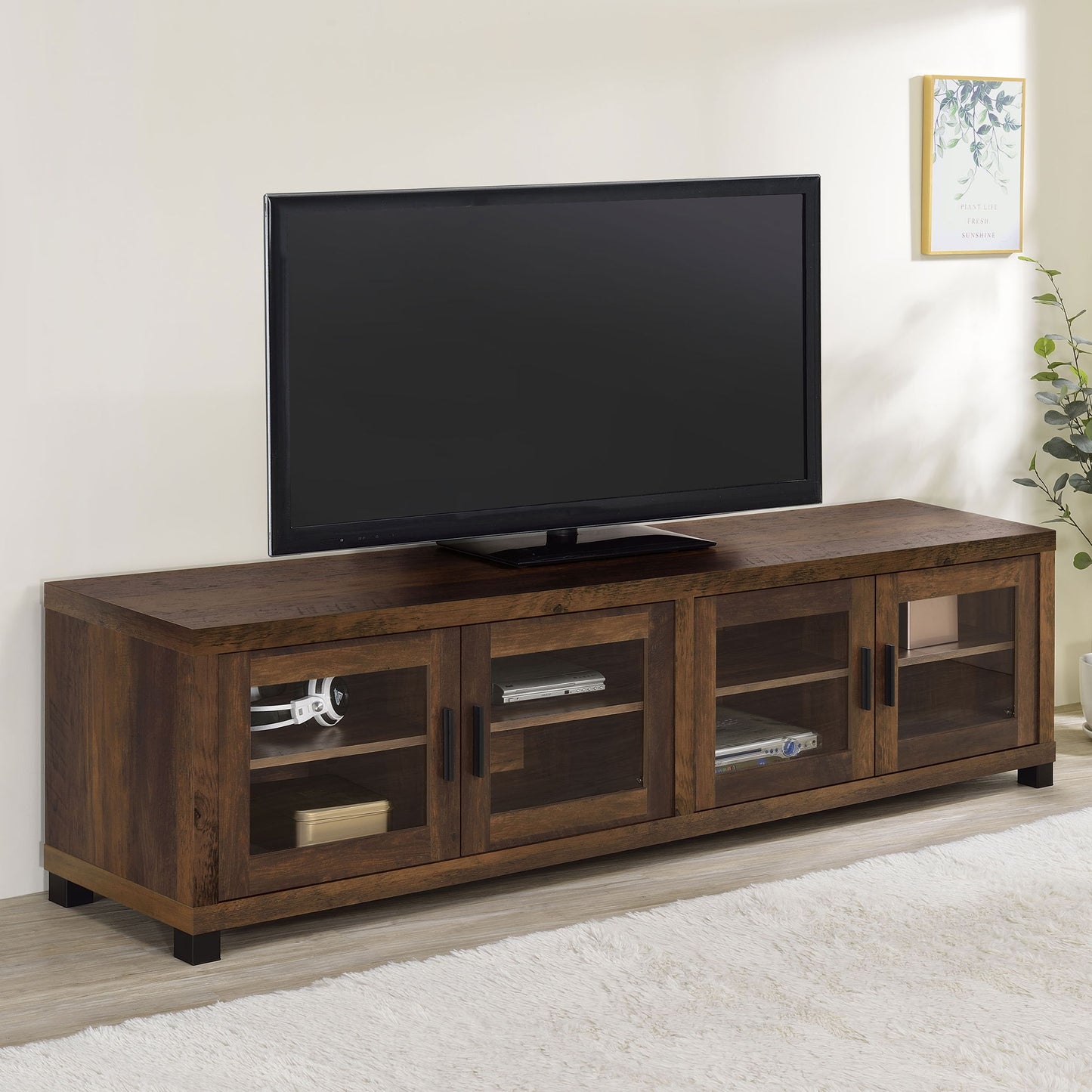 Heron - 4 Door TV Stand With Adjustable Shelving