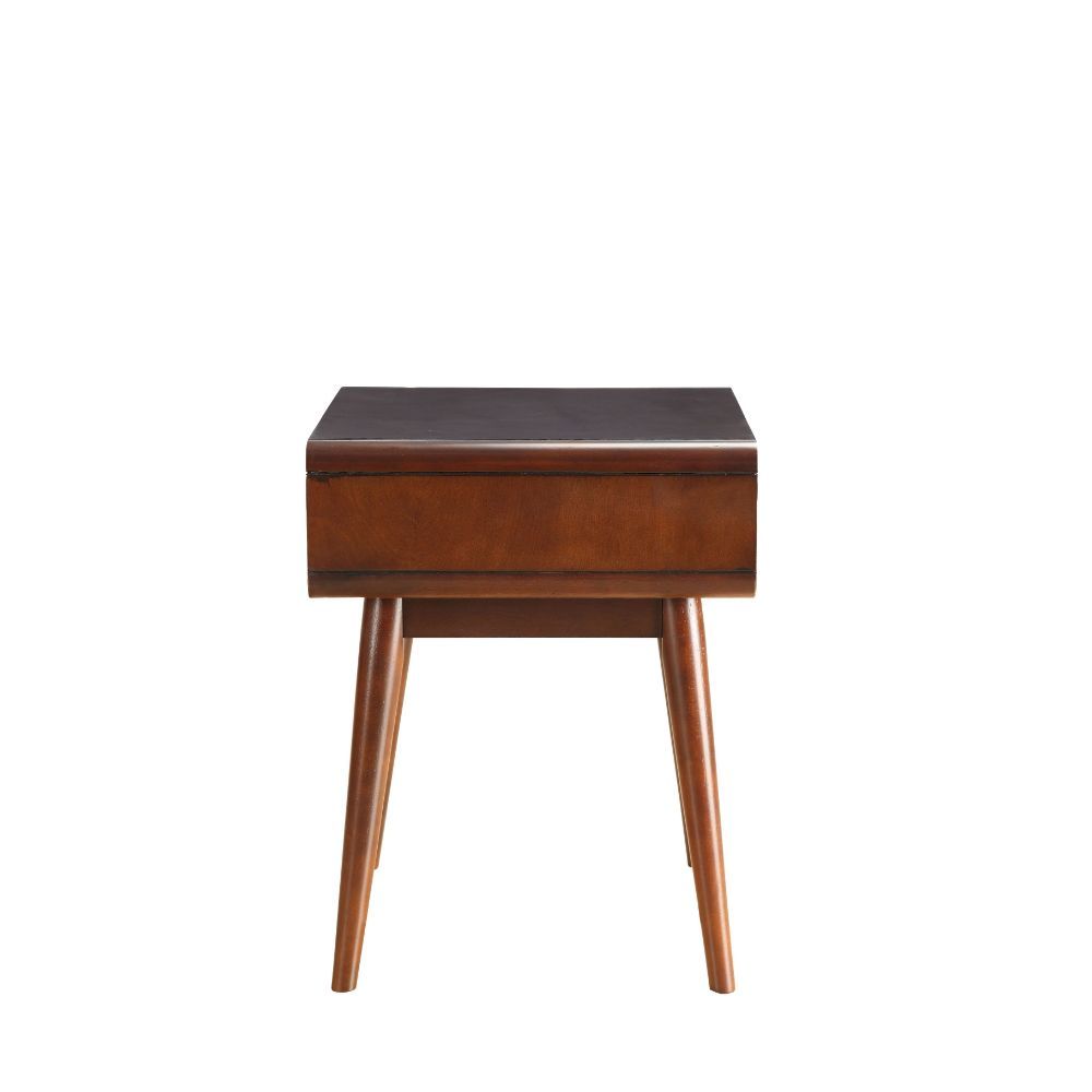 Christa - End Table - Espresso & White