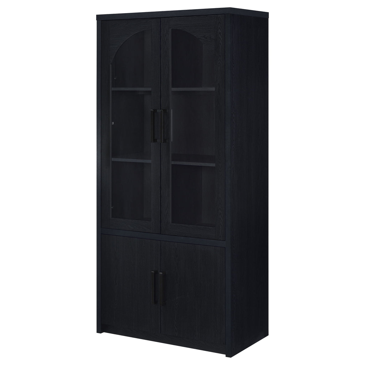 Shayne - 4 Door Display Cabinet With LED Lighting - Black