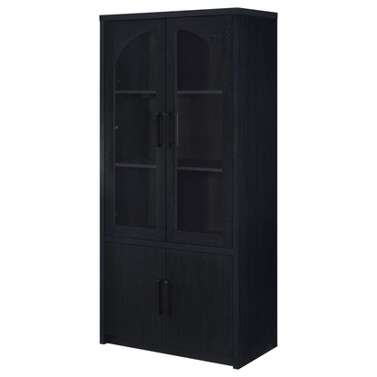 Shayne - 4 Door Display Cabinet With LED Lighting - Black
