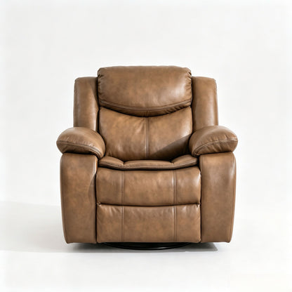 Rocker Recliner Chair With Manual Recline And 360° Swivel Base