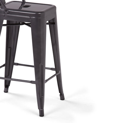 Rayne - Curved Back Metal Stool (Set of 2)