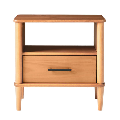 Transitional Solid Wood Spindle Nightstand